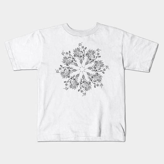 FLORAL MANDALA Kids T-Shirt by GloriaSanchez